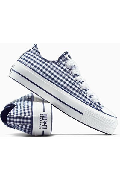 Converse Tenisky Converse Chuck Taylor All Star Lift Platform Gingham, modré, unisex
