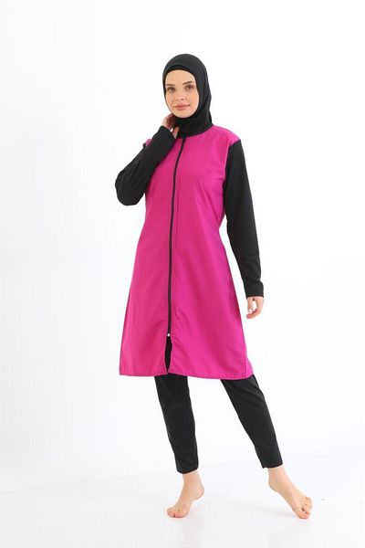 Form Angel Μαγιό Hijab με φερμουάρ 1500-8-2