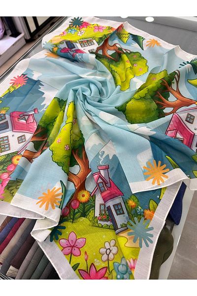 Sima Cream Sima Bd Cotton Kids Scarf