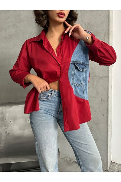 ADA MODA Cămașă casual cu denim