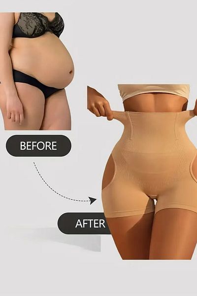 Trade Bazaar 1Pcs High Waist Shaping Shorts for Women - Tummy Control & Hip Lifter, Seamless Knit