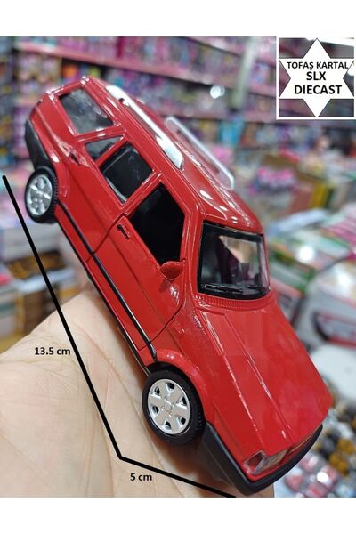 OYUNCAKSAHİLİ Kartal SLX 2001 Nostalji Model Metal 13.5 cm Araba Kapılar Açılr Işık Ses Efektli Koleksiyon Çekbırak Model Metalic Kırmızı
