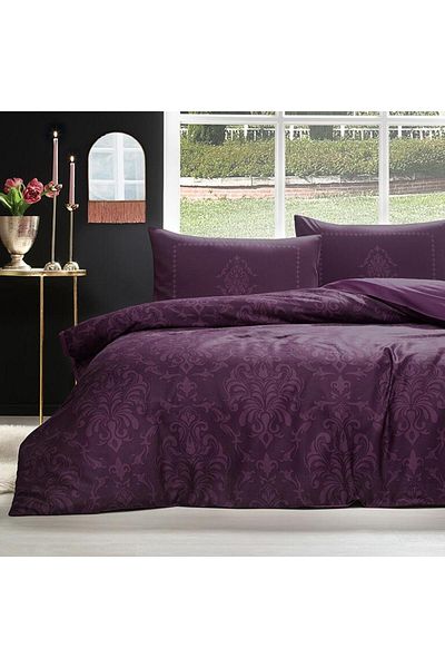 Özdilek Set cuvertură de pilota Softlife Plum Clasurol Satin Double