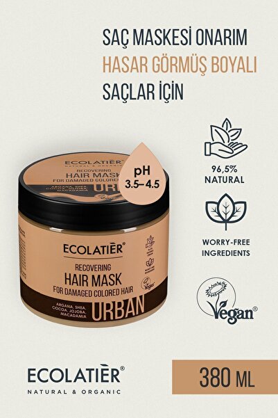 ECOLATIER Nemlendirici Saç Maskesi Yıpranmış Boyalı Saçlar Için Bakım Maskesi...