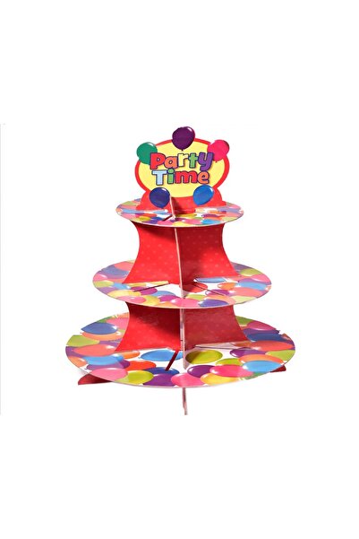 Generic 3 Tier Multicolor Paper Cupcake Stand