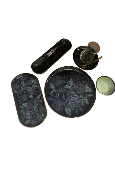 Prestij Glore Asian Dark Rose Breakfast Set 32 Pieces