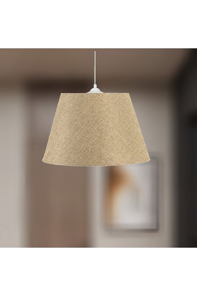 Semboldekor Charm 18 Beige Single Chandelier (White Installation)