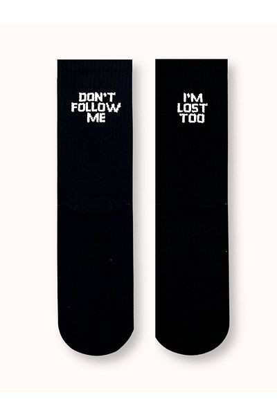 CARNAVAL SOCKS ЧЕРНИ ТЕНИС ЧОРАПИ С НАПИС „НЕ МЕ СЛЕДВАЙ“
