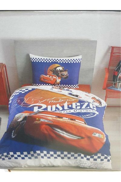 Özdilek Dsny Ranforce Duvet Cover Set Tk.F.Car Blue Caes Cyber