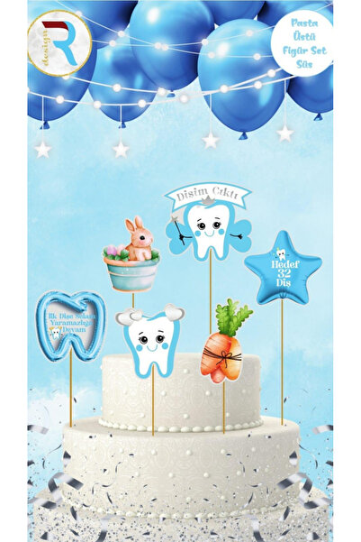 party world Temalı Pasta Üstü Figür Kürdan Süsleri – 6’lı Paket | Doğum Günü ...