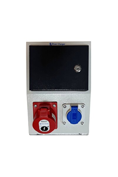 Ever Charger Kilitli Seri Montajlı Trifaz Elektrikli Araç KombiBox – Metal, K...