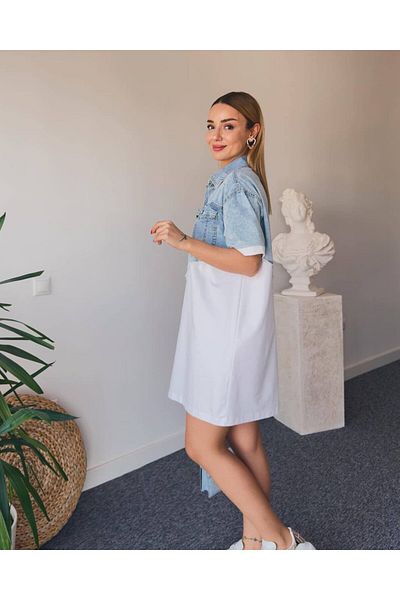 ADA MODA Denim dress with cotton