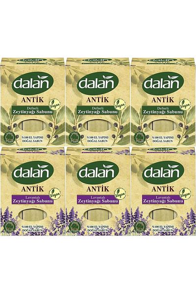 Dalan Ancient Laurel Olive Oil Soap 900Gr (Classic & Lavender) (Mixed Set of 6)