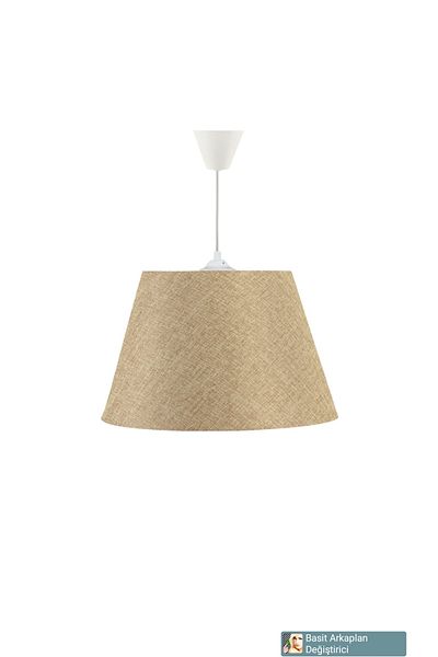 Semboldekor Charm 18 Beige Single Chandelier (White Installation)