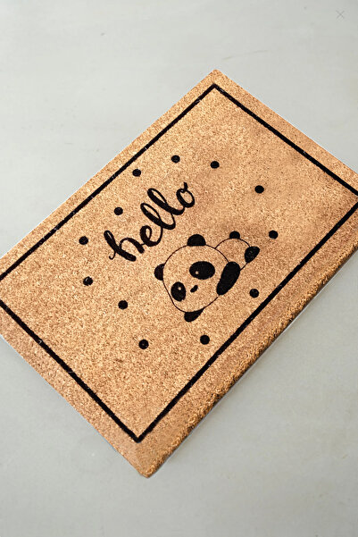 Chilai Home Coco Baby Panda Doğal Koko Paspas,40x60 Cm Kıl Kapı Önü Paspası