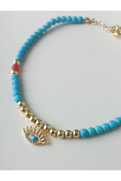 BNGaksesuar Evil Eye Beaded Anklet