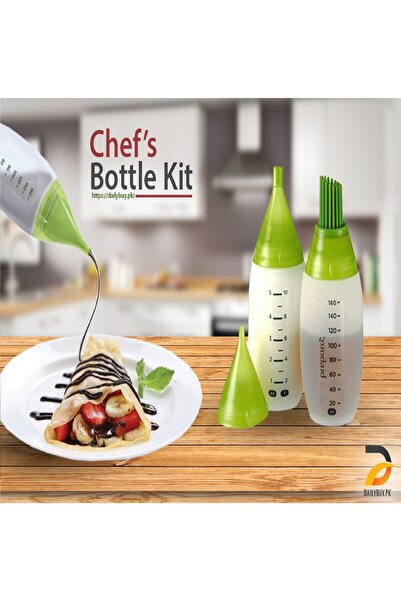 AS SEEN ON TV New Chef Bottle and Pastry Decorating Brush Measuring Set