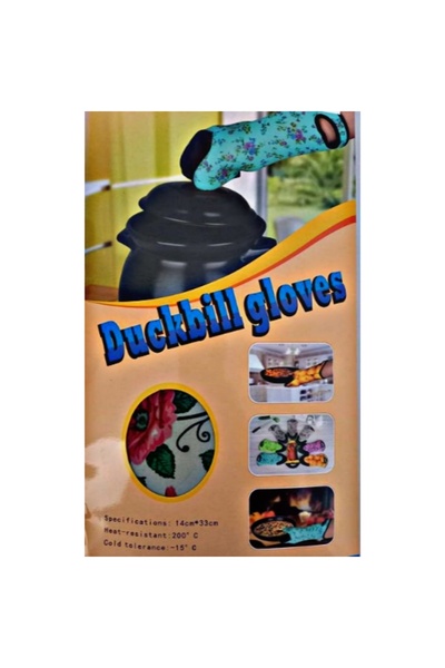 Other 3 multi-colored duckbill oven mitts