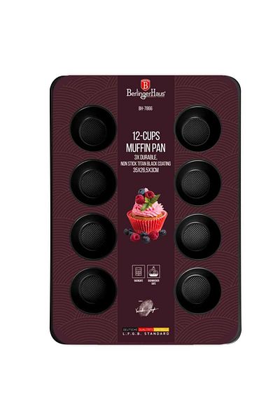 Berlinger Muffin tin with non-stick surface 12 pcs Bordeaux