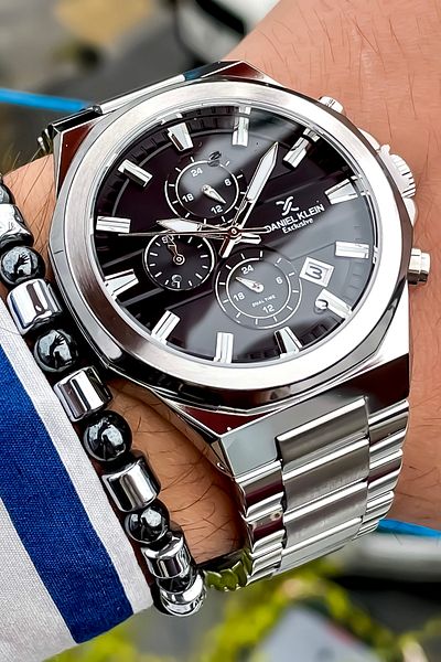 Daniel Klein Original Multifunction All Functions Active New Season Men's Steel Watch Bracelet Gift