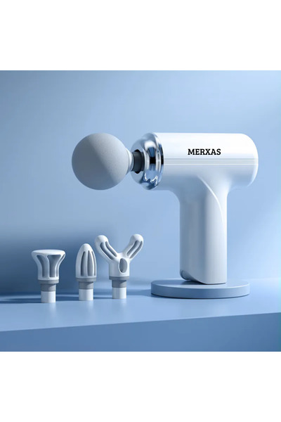 Merxas Mg-203 Şarjlı Darbeli Titreşimli Masaj Tabancası Ledli Tasarım Masaj A...