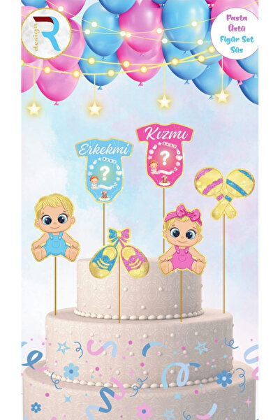 party world Temalı Pasta Üstü Figür Kürdan Süsleri – 6’lı Paket | Doğum Günü ...