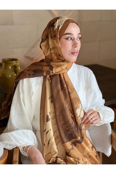 Modakaşmir Ocean Pattern Lina Shawl