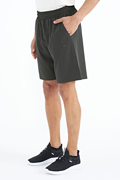 TOMMY LIFE Haki Yan Cep Detaylı Lastikli Erkek Şort - 81238
