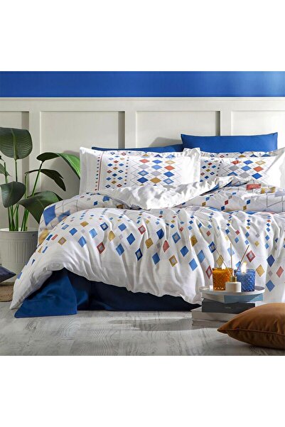 Özdilek طقم غطاء لحاف مبطن من Color Silices باللون الأزرق