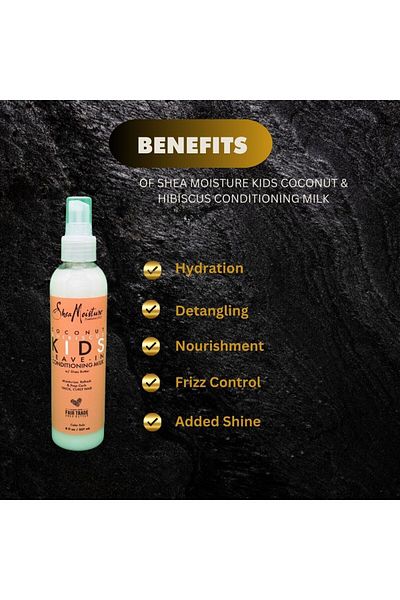Shea Moisture SHEA-COCONUT HIBISCUS KIDS LEAVE-IN COND MILK- 8 fl oz