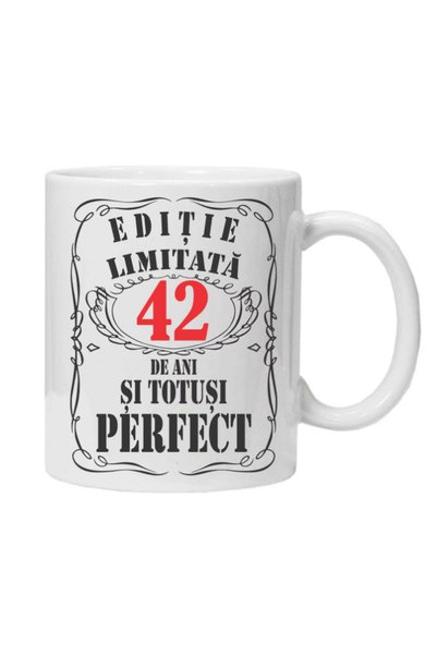 OEM Cana albă personalizată „ediție limitată”, 42 ani, INOVATIX®. 330 ml
