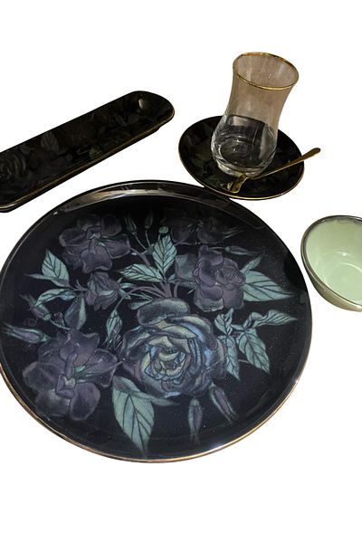 Prestij Glore Asian Dark Rose Breakfast Set 32 Pieces