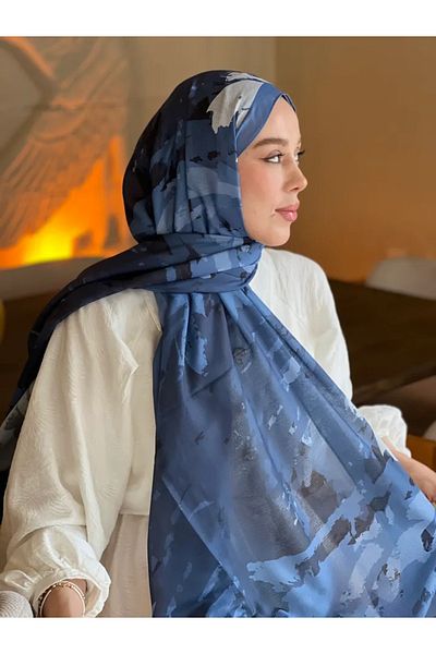 Modakaşmir Ocean Pattern Lina Shawl