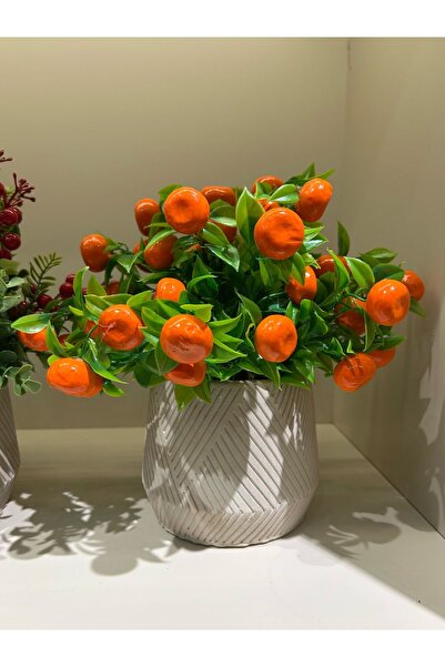 TASARIMHMODA Yapay Mandalinalı Beton Vazo