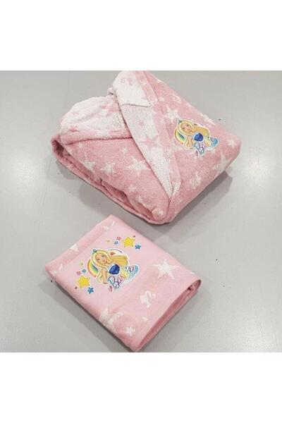 Özdilek Barbie Star Lisanslı Çocuk Bornoz Seti 7/8 Yaş