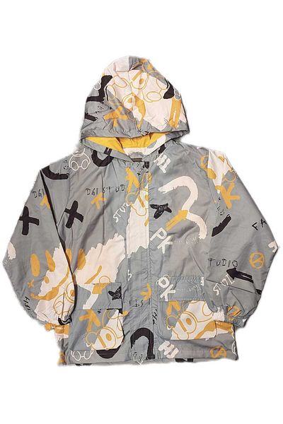 North Boy's Waterproof Raincoat with Lining and Printed Pattern