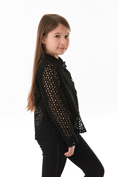 Fulla Moda Κοριτσίστικο πουκάμισο από ύφασμα με κουμπιά