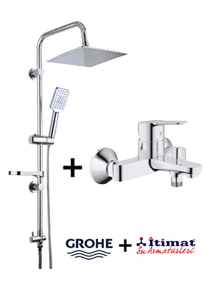 Grohe Bauedge Banyo Bataryası Ve Itimat 400d Robot (TEPE) Duş Seti