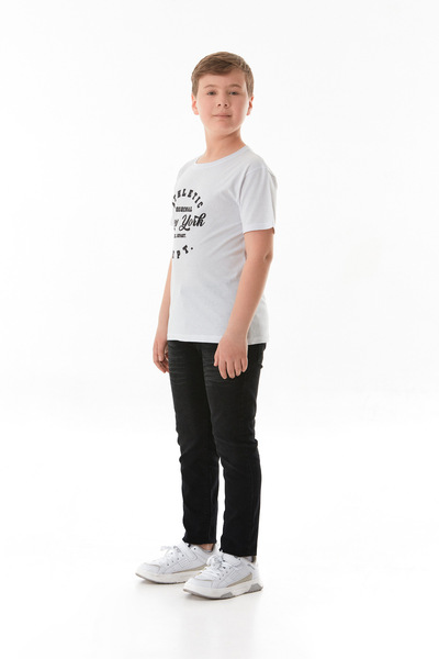 Fulla Moda Μπλουζάκι για αγόρια από 100% βαμβάκι με αθλητικά κείμενα