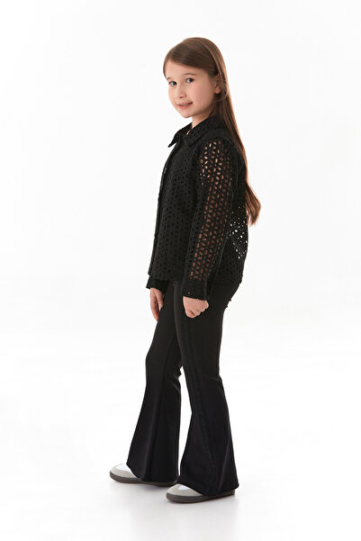 Fulla Moda Κοριτσίστικο πουκάμισο από ύφασμα με κουμπιά