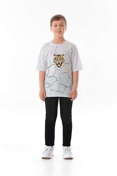 Fulla Moda Tricou pentru băiat cu imprimeu tigru