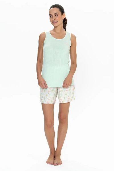 U.S. Polo Assn. U.S. Polo Assn. 20080 Set pantaloni scurți cu nervuri cu model palmier