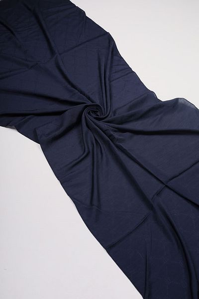 PİRAMİT Pyramid Monogram Floss Shawl - Pattern-06 - Navy Blue