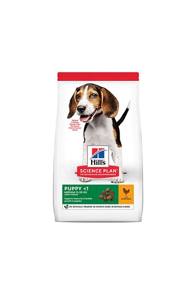 Hill's Science Plan Puppy Age Less Than 1 Medium 11-25kg Adult Weight Chicken Dog Food, 800g Pack Of 2