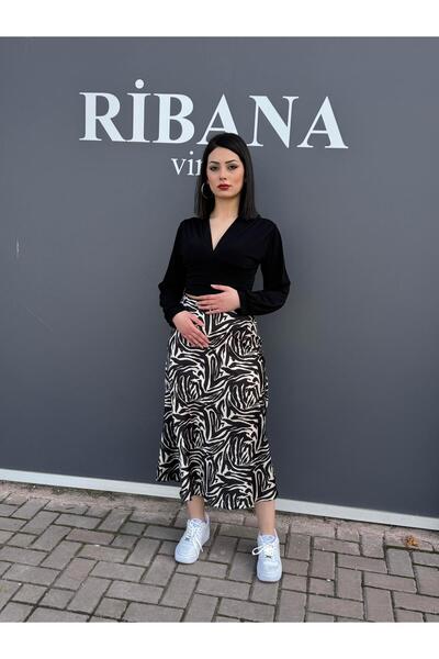 Bigdart Desenli Saten Etek 8031