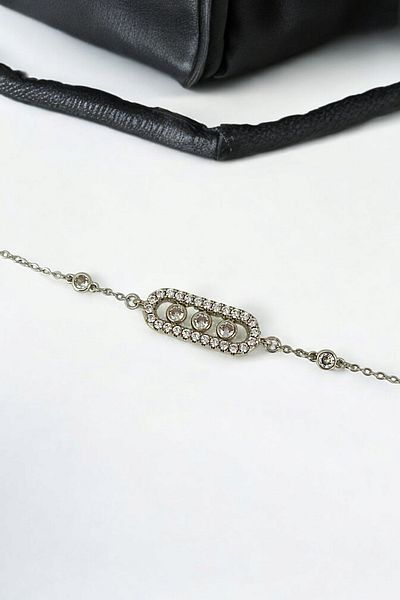 Çlk Accessories سوار ميسيكا من الفولاذ والحجر 70840