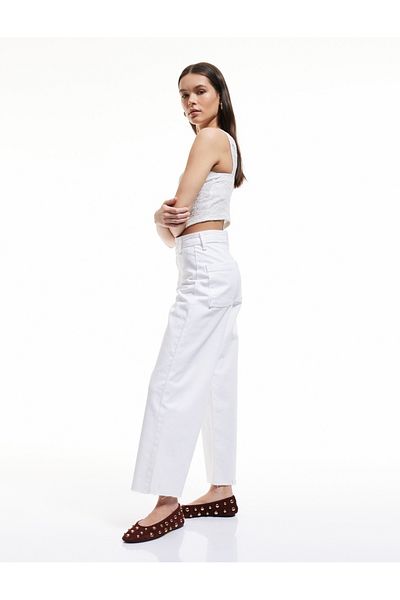 Koton White Women's Jean Pants 5Sal40007Mw