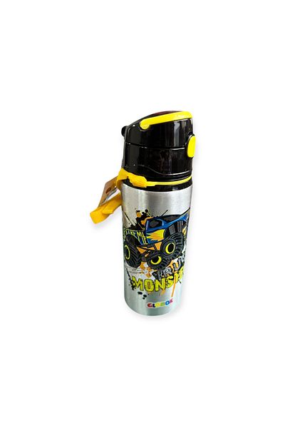 Polin Aluminum Metal Flask with Straw 600ml