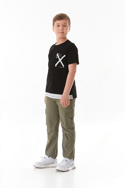 Fulla Moda 100% Cotton X Printed Boy's T-Shirt