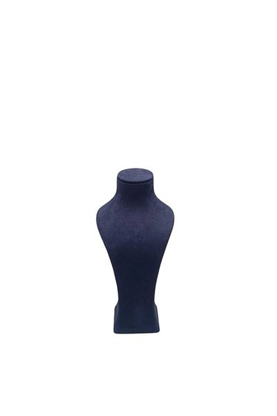 MeGass Dekor Domestic Production Luxury Model Geranium Fabric Navy Blue Color Length 28cm Necklace Jewelry Display Mannequin